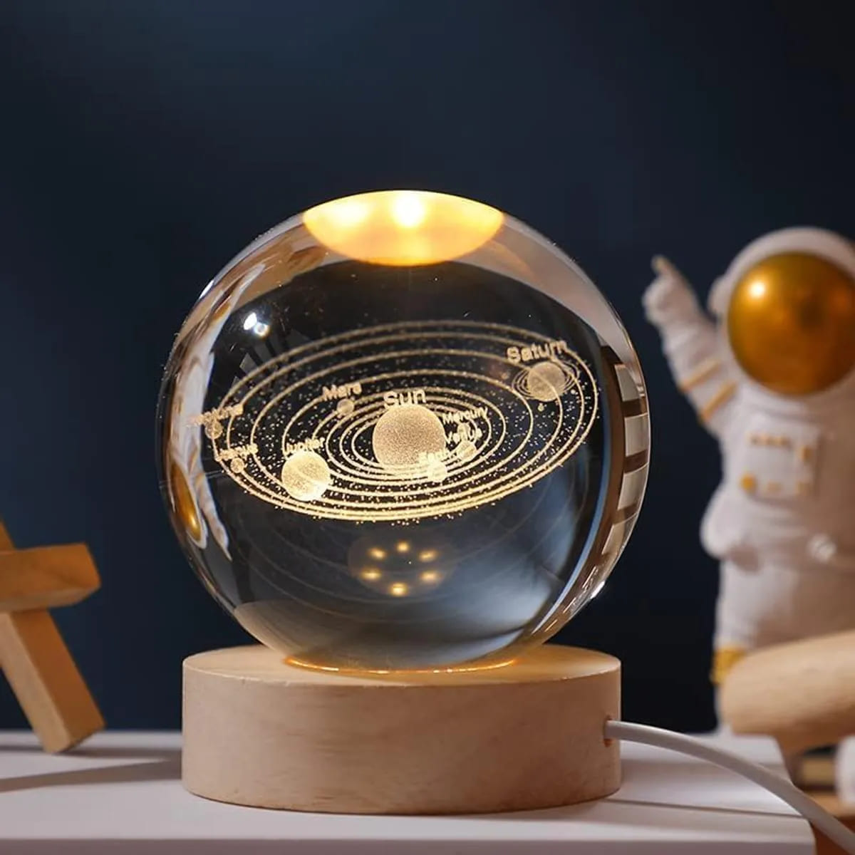 3D Crystal Ball Night Lamp