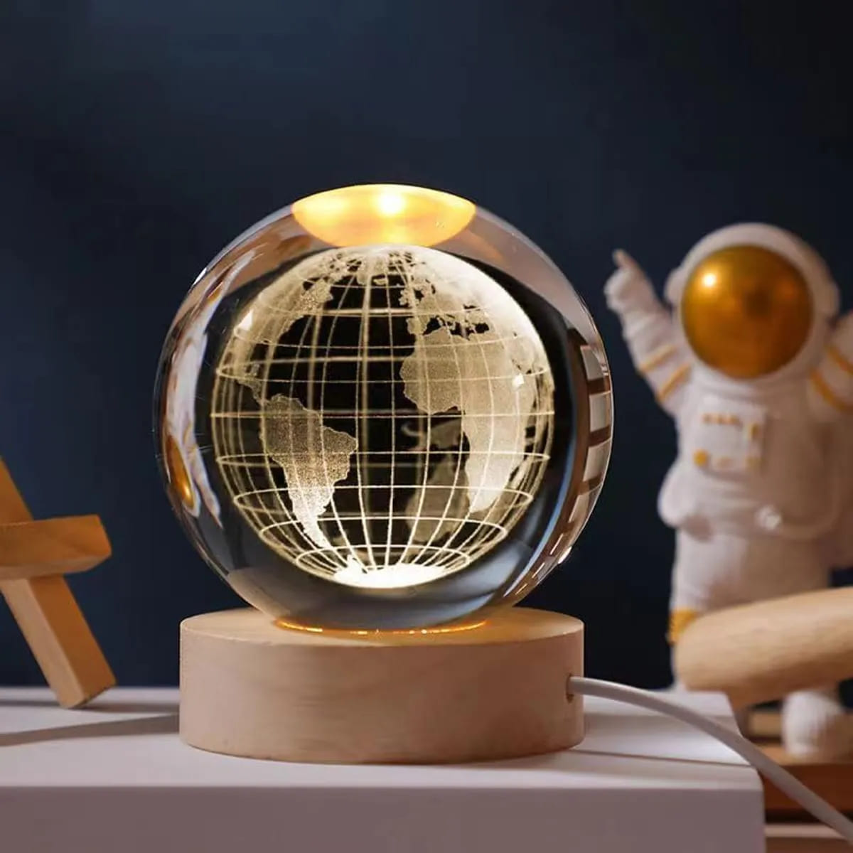 3D Crystal Ball Night Lamp