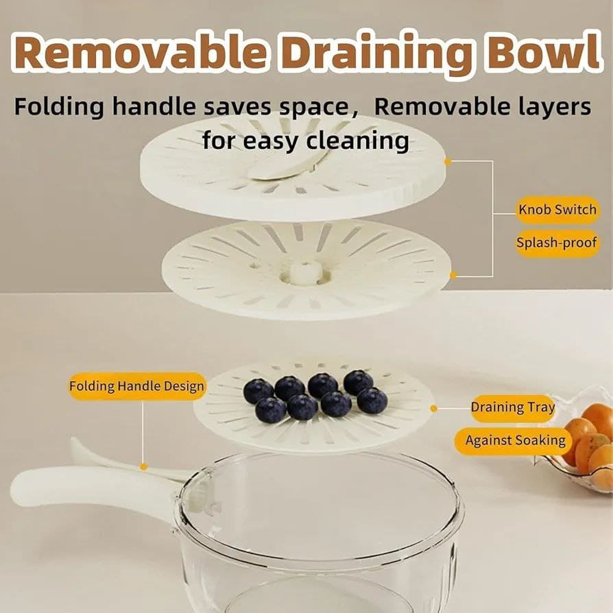 2-in-1 Drain Basket & Colander Bowl