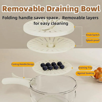 2-in-1 Drain Basket & Colander Bowl