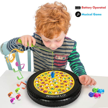 Musical Rotating Tyre Fishing Game