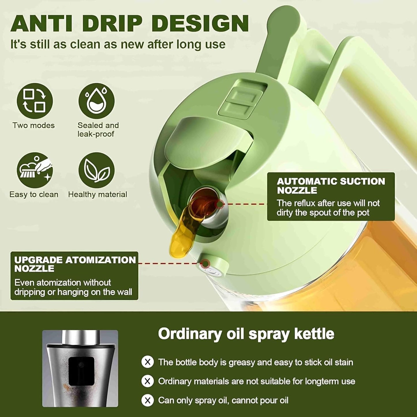 2-in-1 Oil Dispenser & Sprayer